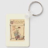 Porte-clés Jolie Dame Vintage (Verso)