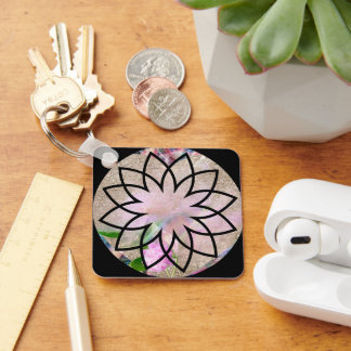Porte-clés Jolie Dames Stylo Lotus Rose Flower