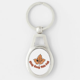 Porte-clés Jolie feuille d'automne Restez au chaud cet automn