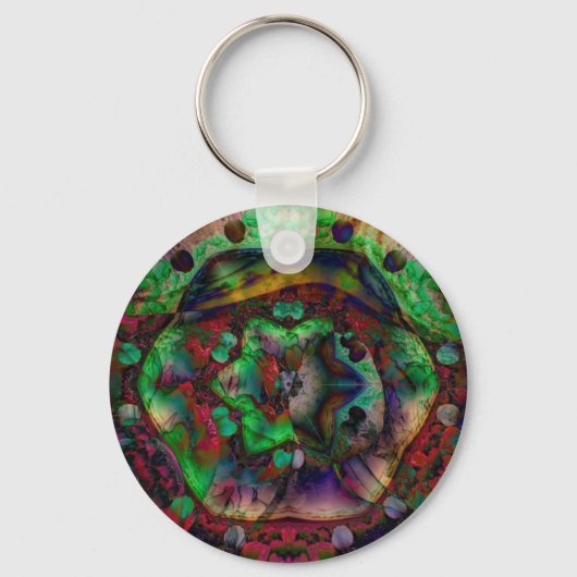 Porte-clés Jolie flambée de fleurs Abstraite (Recto)