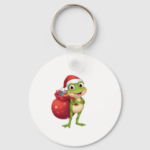 Porte-clés Jolie grenouille de Noël avec sac-cadeau - Grenoui