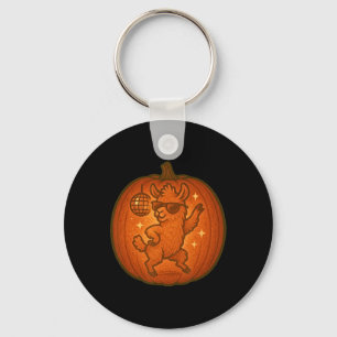 Porte-clés Jolie Halloween Citrouille Danser Llama Éffrayant