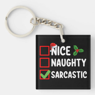 Porte-clés Jolie liste de Noël sarcastique méchante