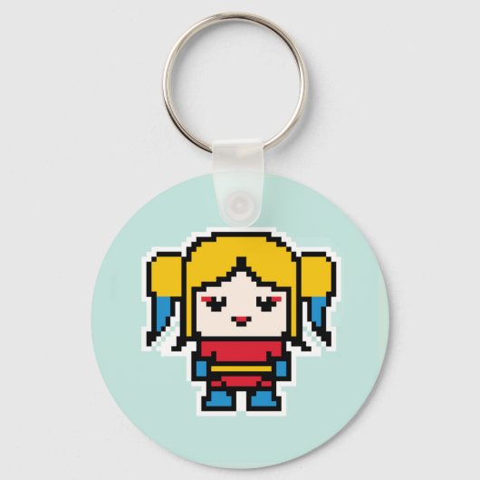 Porte-clés Jolie mauvaise fille pixelisée (Recto)
