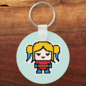 Porte-clés Jolie mauvaise fille pixelisée (Recto)