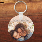 Porte-clés Jolie meilleure maman jamais photo rose (Recto)
