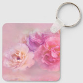 Porte-clés Jolie oeillette rose Mariage de photo élégant (Dos)