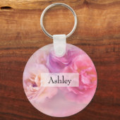 Porte-clés Jolie oeillette rose Stylo Photographie (Recto)