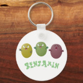 Porte-clés Jolie olives joyeux chantant porte - clé de dessin (Recto)