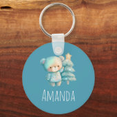 Porte-clés Jolie Ours et Noël (Recto)