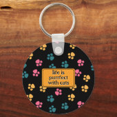 Porte-clés Jolie patte de chat noir (Recto)