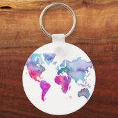 Porte-clés Jolie petite carte d'aquarelle (Recto)