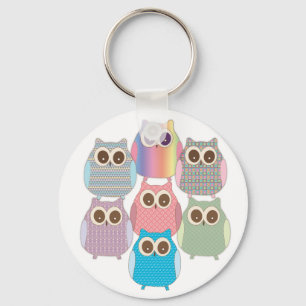 Porte-clés Jolie Petite Chouette À Hoot Couleurs Assorties