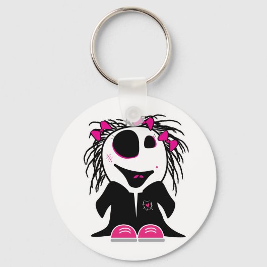 Porte-clés jolie petite fille zombie (Recto)