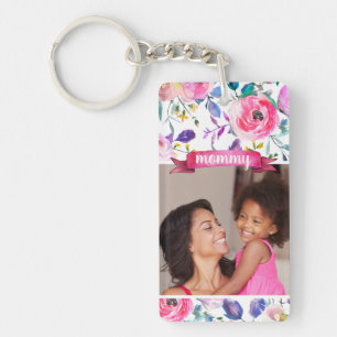 Porte-clés Jolie photo de la Fête des mères florales