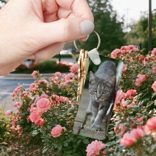 Porte-clés Jolie photo verticale de chat aux noms bouclés