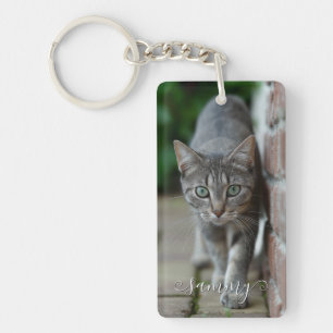 Porte-clés Jolie photo verticale de chat aux noms bouclés