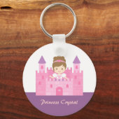 Porte-clés Jolie Princesse fille dans Pink Castle Fairytale (Recto)