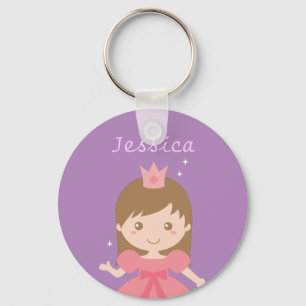 Porte-clés Jolie Princesse, Rose pour Petites Filles