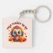 Porte-clés Jolie Turquie et feuillage d'automne (Dos)