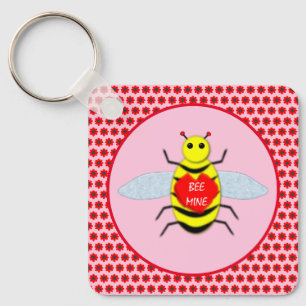 Porte-clés Jolie Valentines Jour Abeille Personnalisée
