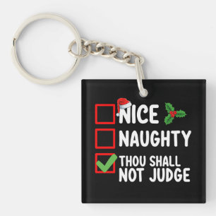 Porte-clés Jolie Vilain Tu ne jugeras point Liste de Noël
