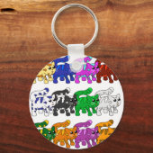 Porte-clés Jolie Xmas Kitten Chat Lignes Motif (Recto)