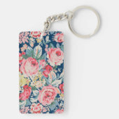Porte-clés Jolies Adorables Fleurs Modernes en Fleurs (Dos)