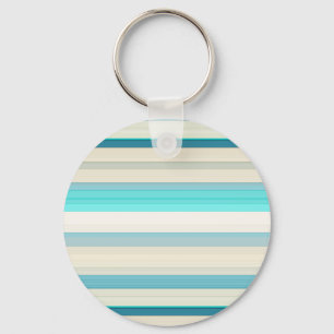 Porte-clés Jolies rayures aqua blanc