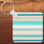 Porte-clés Jolies rayures aqua blanc (Recto)