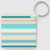 Porte-clés Jolies rayures aqua blanc (Dos)