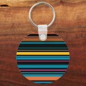 Porte-clés Jolies rayures noir bleu (Recto)