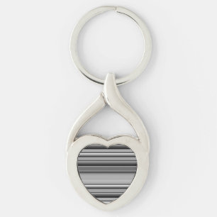Porte-clés Jolies rayures noir gris