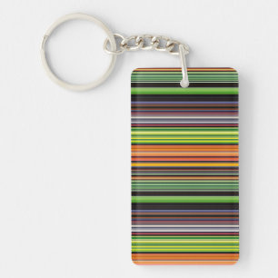 Porte-clés Jolies rayures noires colorées