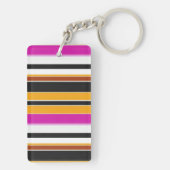 Porte-clés Jolies rayures noires orange (Dos)