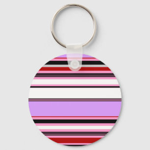 Porte-clés Jolies rayures rouge violet
