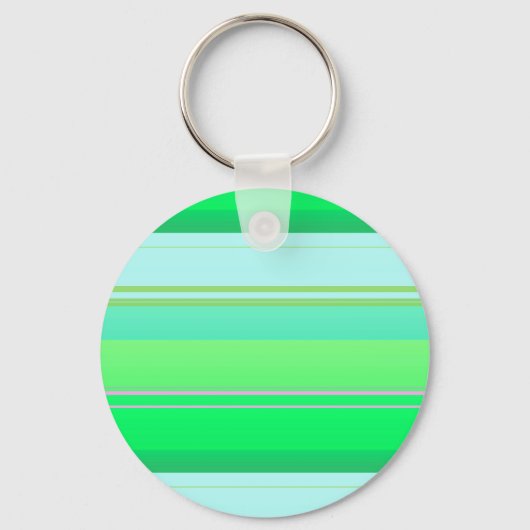 Porte-clés Jolies rayures vert aqua (Recto)