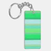 Porte-clés Jolies rayures vert aqua (Devant gauche)