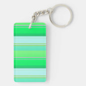 Porte-clés Jolies rayures vert aqua (Dos)