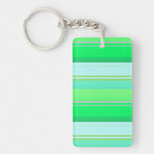 Porte-clés Jolies rayures vert aqua