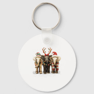 Porte-clés Jolies Trois Éléphants Lumières de Noël Merry Brig