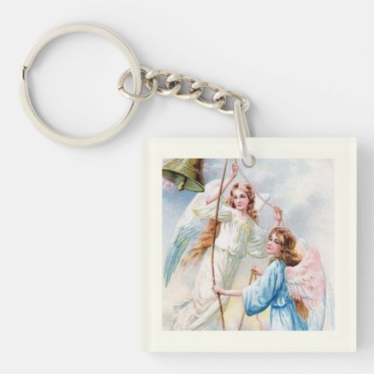 Porte-clés Jolis Anges Avec Cloche (Devant)