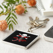 Porte-clés Jolly roger A Monogramme Initial (Côté)