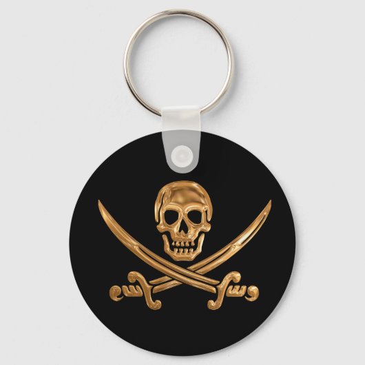 Porte-clés Jolly roger d'or (Recto)