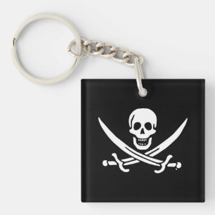 Porte-clés Jolly roger drapeau de pirate