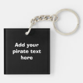 Porte-clés Jolly roger drapeau de pirate (Dos)