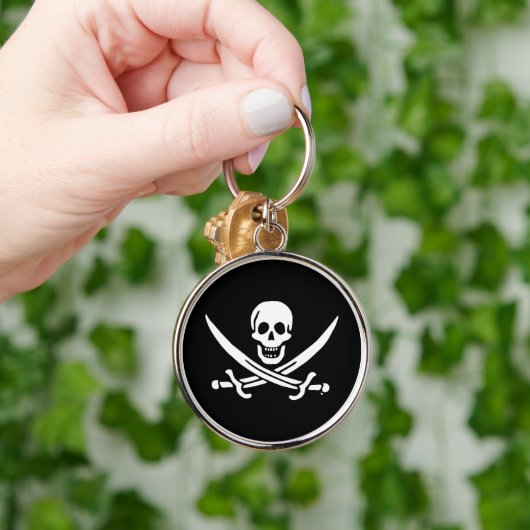 Porte-clés Jolly roger drapeau de pirate (Main)