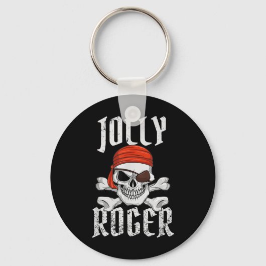 Porte-clés Jolly roger Pirate Halloween Crâne Et Crossbones (Recto)