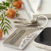 Porte-clés Joseph Addison Citation Inspirationnelle "Conseil" (Devant droit)