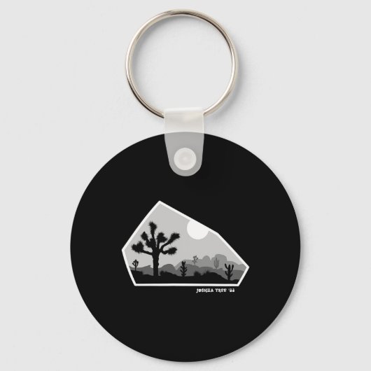 Porte-clés Joshua Tree Retro Boulder Sombre (Recto)